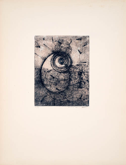 Max Ernst - Hommage a Rimbaud - 1961 color etching and aquatint